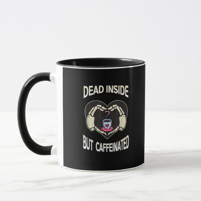 Mug Mais Café Café Squelette Mains Coeur (Gauche)