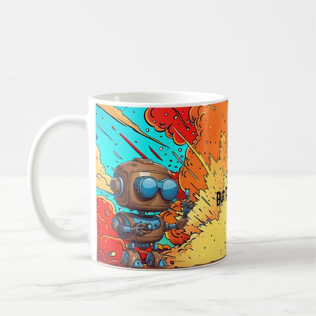 Mug Mais d'abord, café ! Explosion de dessin animé de  (Gauche)