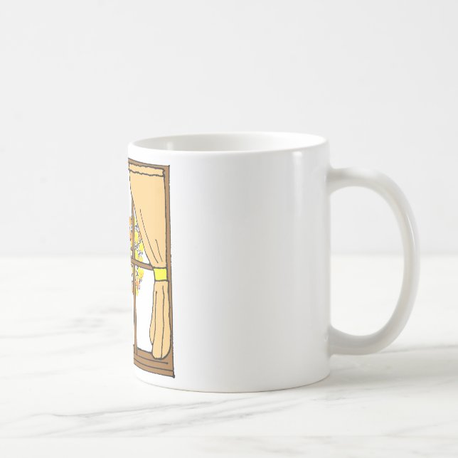 Mug Maïs éclaté sautant sur l'abricotier (Droite)