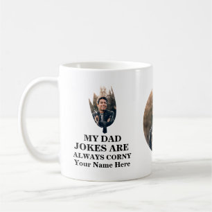 Mug Maïs forme de maïs photo papa plaisanteries sont t