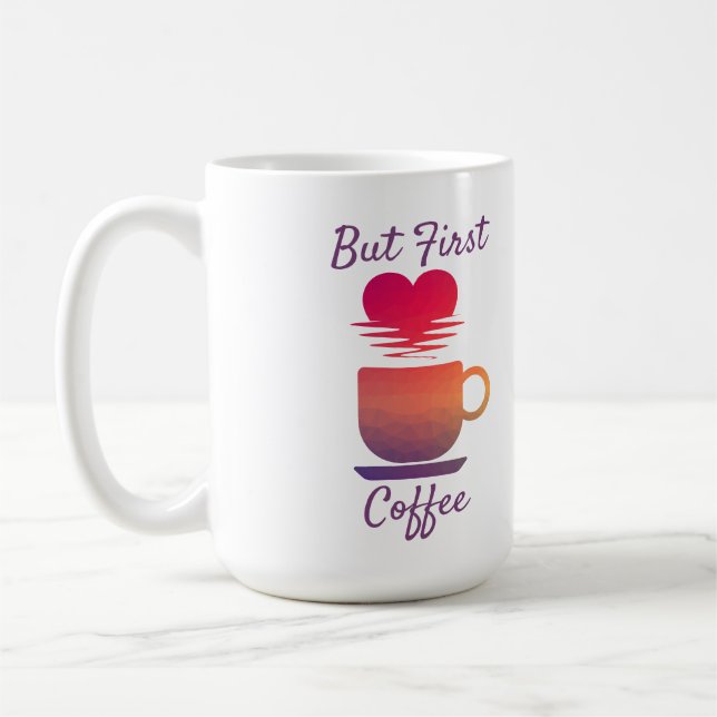 Mug Mais le premier café | Les amateurs de café du lev (Gauche)