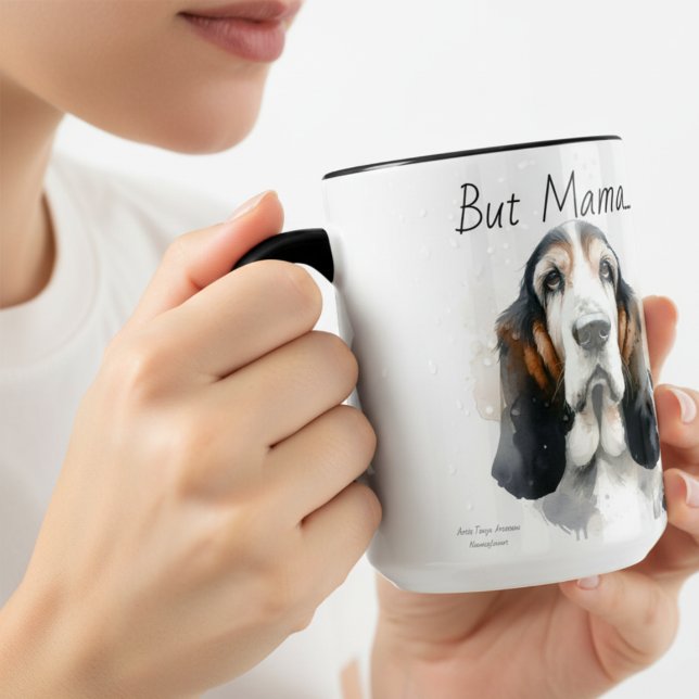 Mug Mais maman....... Basset Hound Musique moderne (Créateur téléchargé)