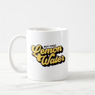 Mug Mais Première Eau Citron Style Rétro Musique Jaune