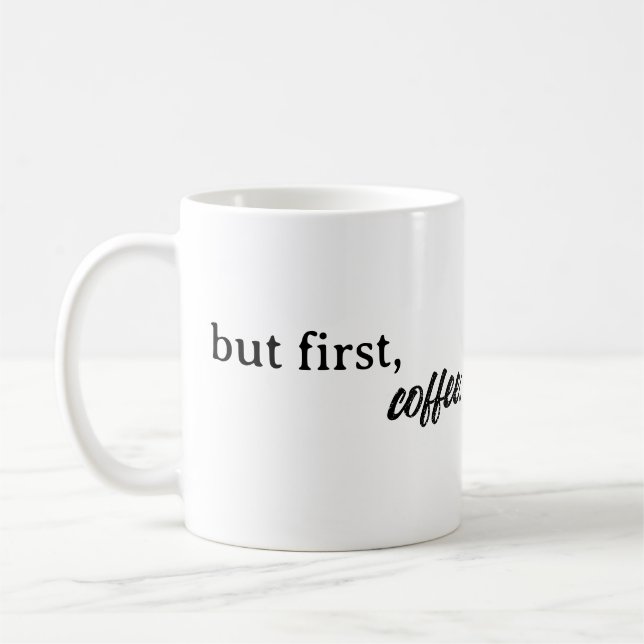 Mug mais tout d'abord, le café (Gauche)