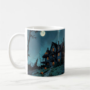 Mug Maison avec le Terrain et la Lumière de Porche