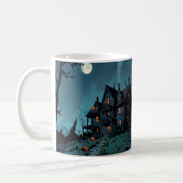 Mug Maison avec le Terrain et la Lumière de Porche (Gauche)