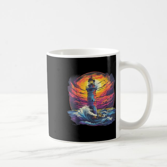 Mug Maison de bord de mer voile phare mer bateau (Droite)