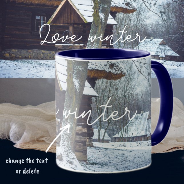 Mug Maison de campagne dans la neige (Créateur téléchargé)