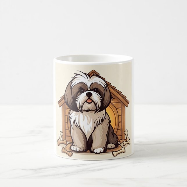 Mug Maison de chien Shih Tzu  ("Coffee with a side of cuteness")