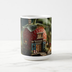 Mug Maison de fée en fraise avec ligne de lessive mini