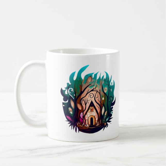 Mug Maison de la forêt naturelle enchantée (Gauche)