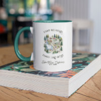 Maison de lac familiale | Monogramme de carte de c