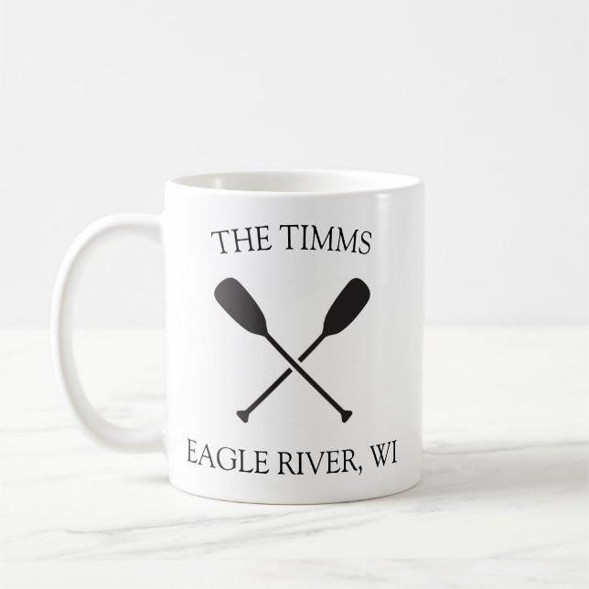 Mug Maison de lac personnalisée (Gauche)
