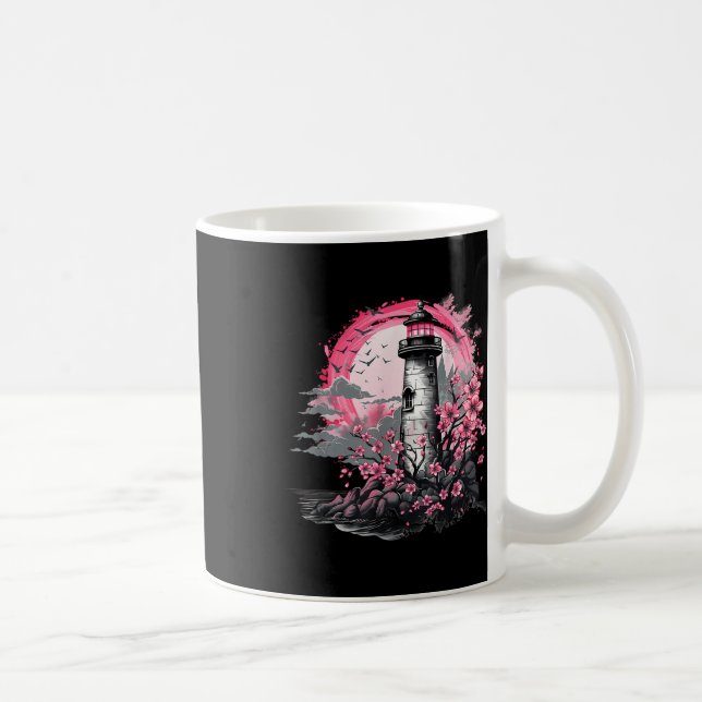 Mug Maison de phare de voile de mer de plage de plaisa (Droite)