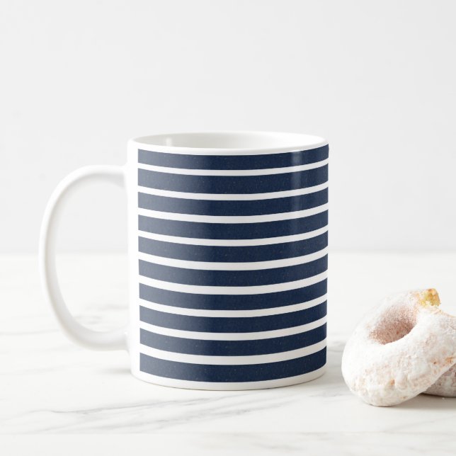 Mug Maison de plage Bleu Bleu Bleu Bleu (Avec donut)