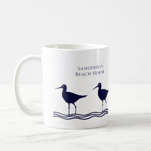 Mug Maison de plage Bleue Bleue de la Marine Bleue de 