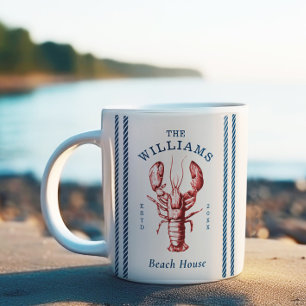 Mug Maison de plage du homard côtier
