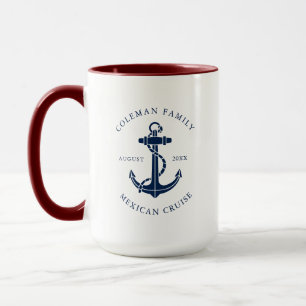 Mug Maison de plage familiale avec ancre de bateau per