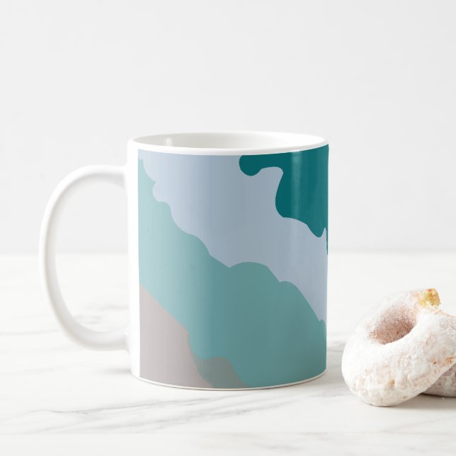 Mug Maison de plage océanique (Avec donut)