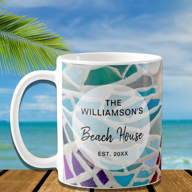 Mug Maison de plage personnalisée (Créateur téléchargé)