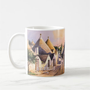 Mug Maison de Trulli personnalisée Alberobello Aquarel
