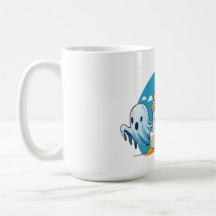 Mug maison effrayante et fantôme