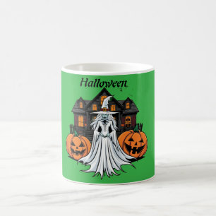 Mug Maison fantôme Halloween, citrouilles, sorcière, c