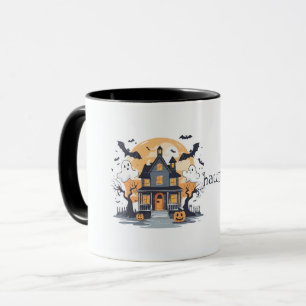 Mug Maison hantée avec chauves-souris et fantômes