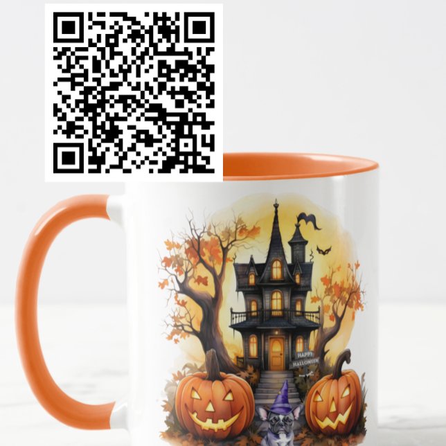 Mug Maison Hantée Chienne Française Sorcière (Créateur téléchargé)