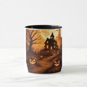 Mug Maison hantée épouvantable Halloween 
