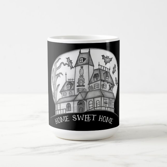 Mug Maison hantée et chauves-souris Halloween  (Centre)
