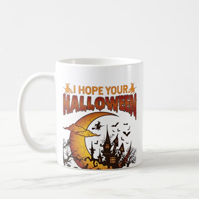 Mug Maison Hantée Halloween Boo Tiful Croissant de Lun (Gauche)