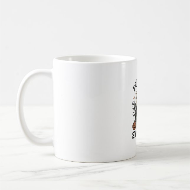 Mug Maison Hantée Halloween Gravure Vintage Épouvantab (Gauche)