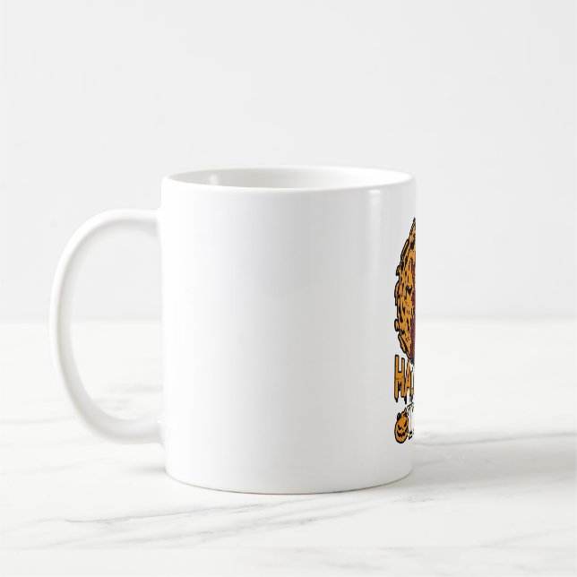 Mug Maison Hantée Halloween Pleine Lune Citrouilles (Gauche)