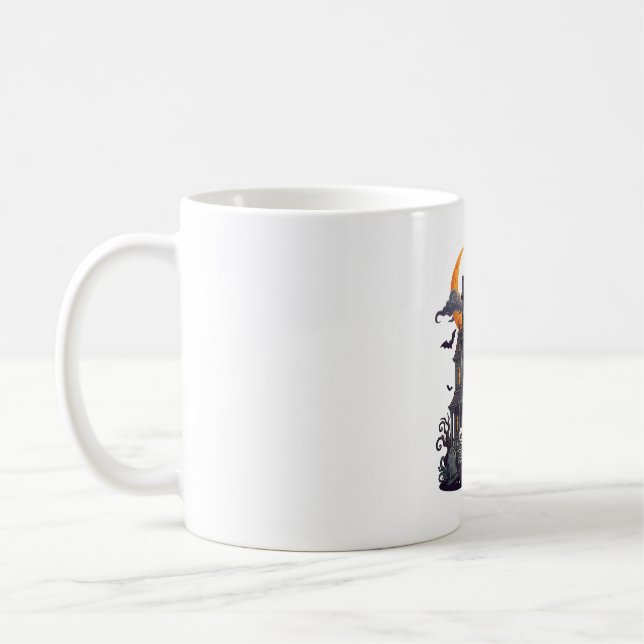 Mug Maison Hantée Halloween Squelettes Citrouille Fant (Gauche)
