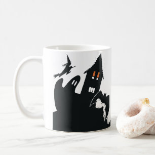 Mug Maison hantée Halloween vintage Sorcière Fantôme C