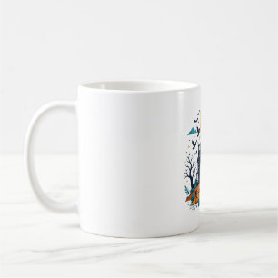 Mug Maison Hantée Pleine Lune Chauves-souris Halloween