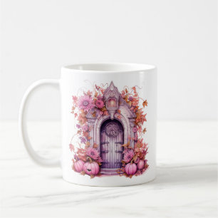 Mug Maison Hantée rose Halloween Florale