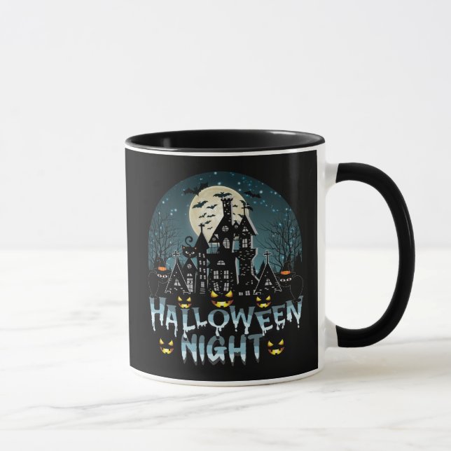Mug Maison hantée, Soirée d'Halloween effrayante (Droite)
