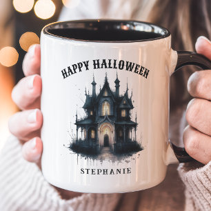 Mug Maison hantée victorienne gothique Joyeux Hallowee