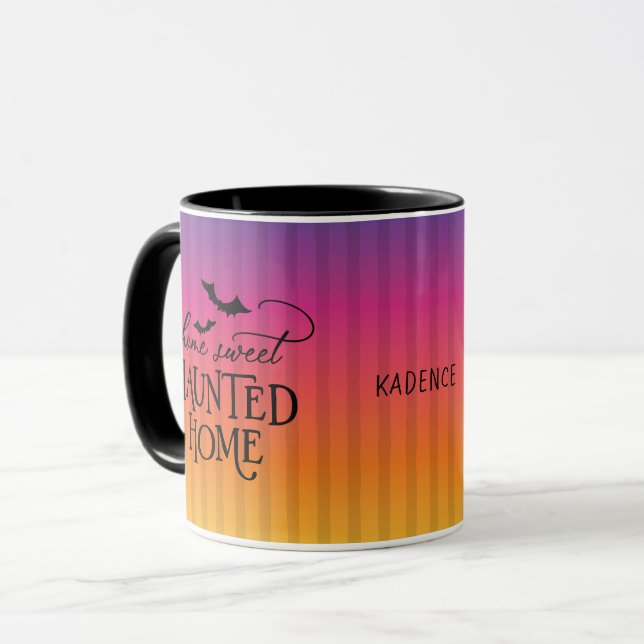 Mug Maison personnalisée Douce Maison Hantée Halloween (Devant gauche)