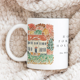 Mug Maison pour les vacances aquarelle automne maison