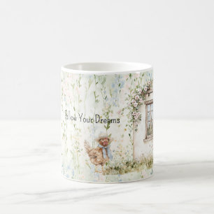Mug Maison Romantique de Poulet Fleur de Fenêtre