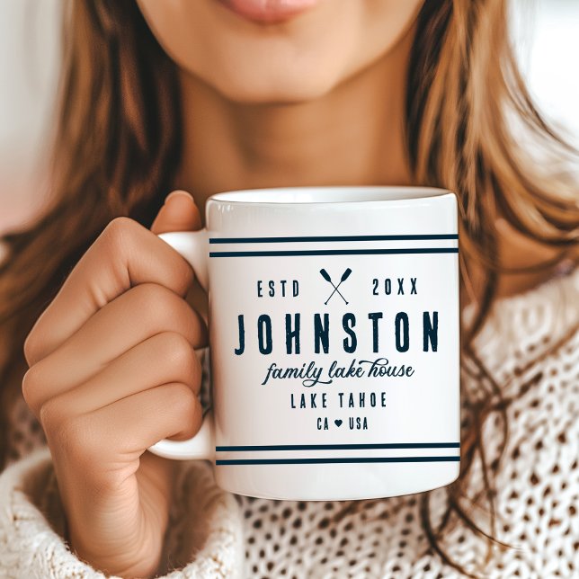 Mug Maison Rustique moderne | Marine White (Créateur téléchargé)
