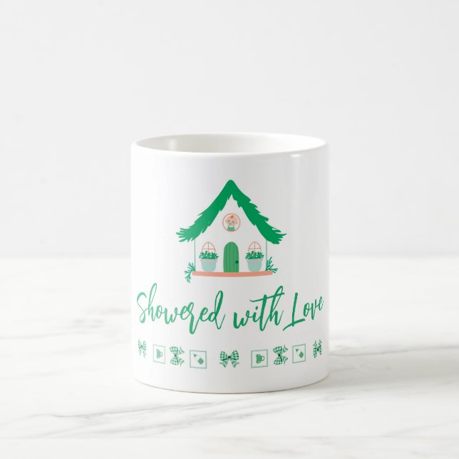Mug Maison Verte personnalisée Doublée avec amour (Centre)