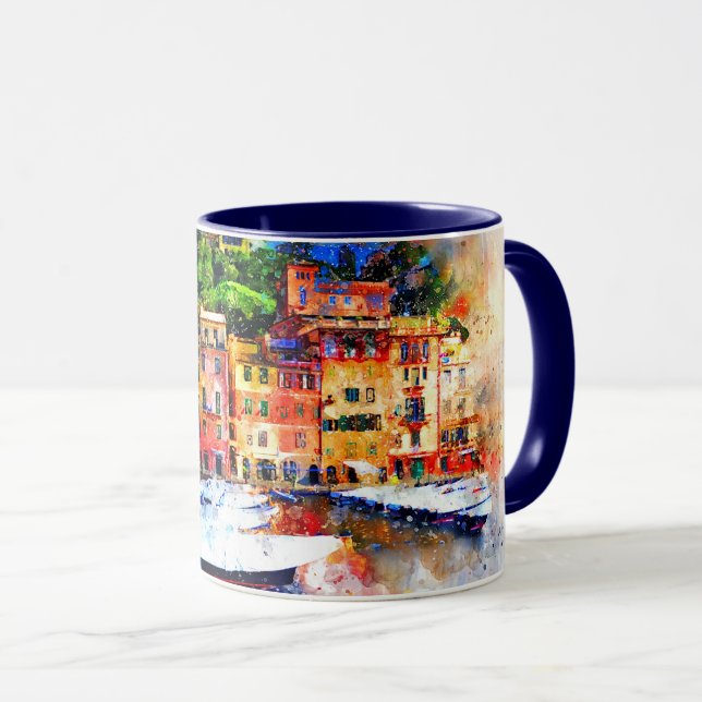 Mug Maisons colorées sur le lac (Devant droit)