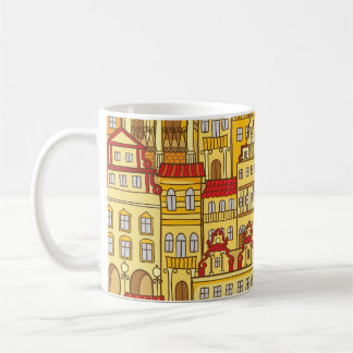 Mug Maisons colorées Vintage Ville Motif