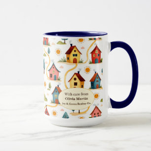 Mug Maisons de quartier colorées Agent immobilier