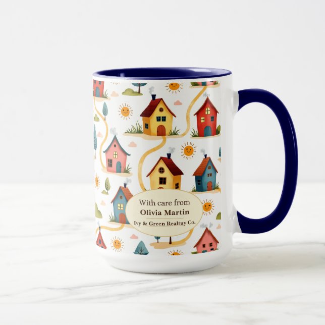 Mug Maisons de quartier colorées Agent immobilier (Droite)