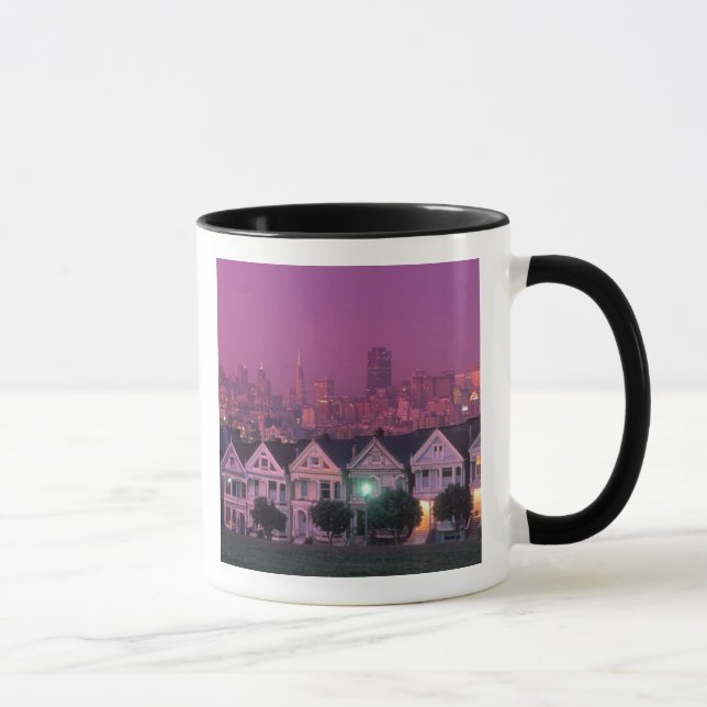 Mug Maisons de rangées au coucher du soleil à San Fran (Droite)
